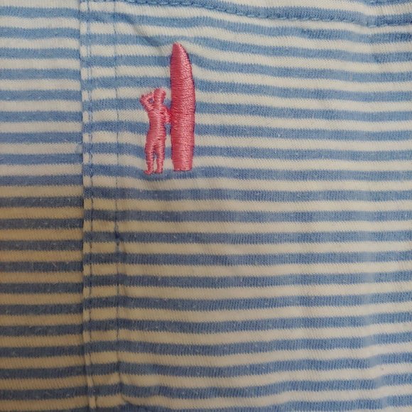 Johnnie O striped mens blue and white short sleeve teeshirt XL - Picture 6 of 13